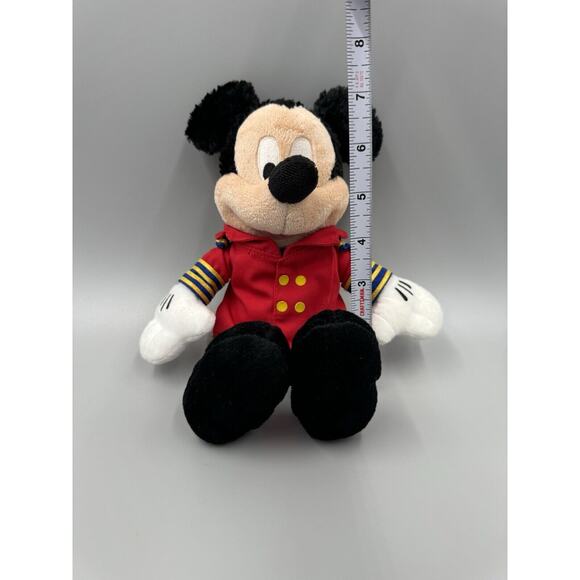Disney Cruise Line Captain Mickey Mouse Red Jacket 10” Plush No Hat - Picture 2 of 4